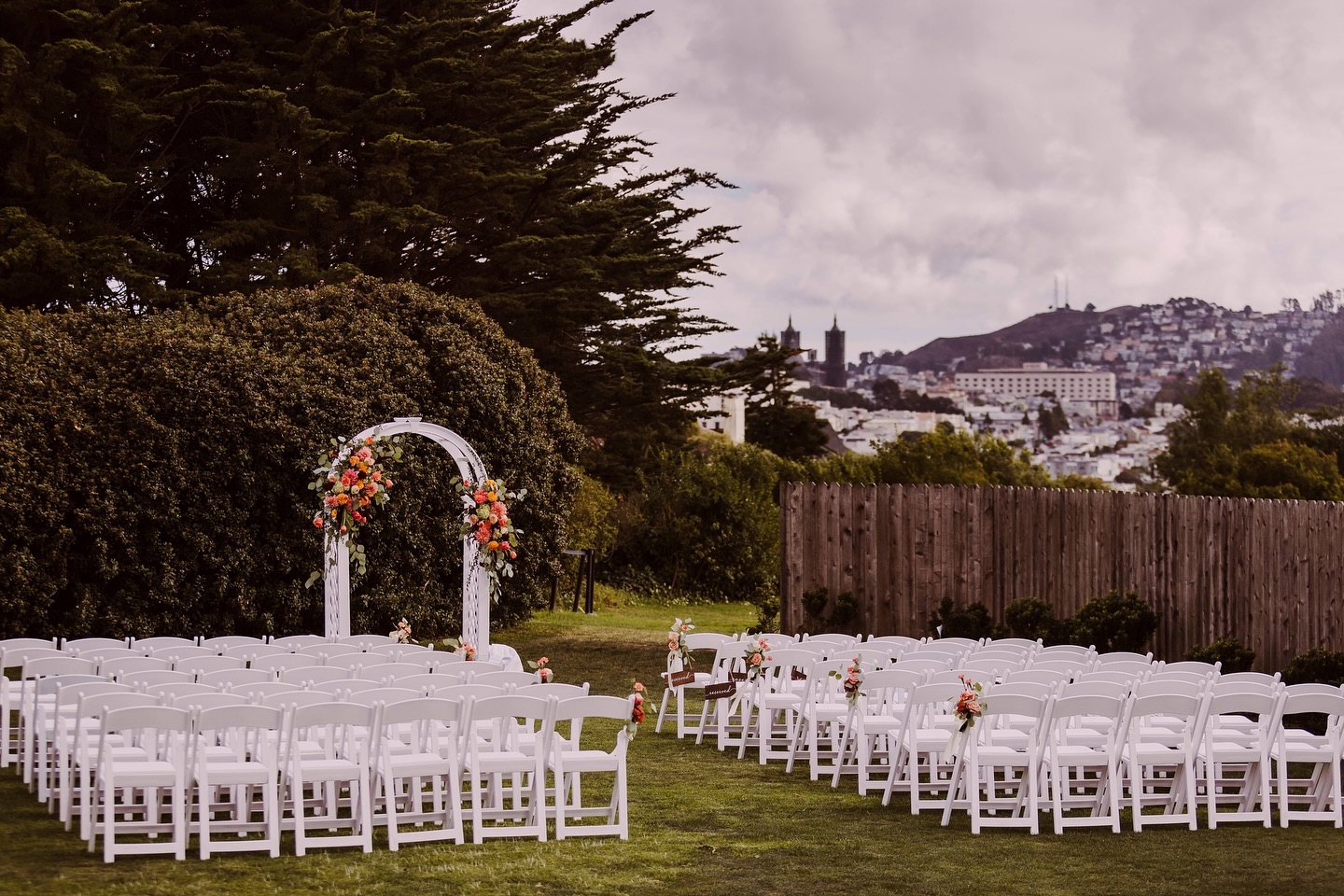 A stunning ceremony space in the Presidio overlooking San Francisco filled with your favorite people… What more could you ask for?!

Oh maybe I should mention our wide variety of wine and alcohol selections followed by an exquisite meal seated within a tented terrace. Don’t forget about dancing the night away on the dance floor under our exposed beam ceiling next to a gorgeous stone fireplace. Now that sounds like a night to remember!

If you are searching for a venue for your upcoming wedding or special event, look no further 💛

•
•
•
#presidio #presidiogolfcourse #wedding #weddingday #weddingvenue #californiawedding #sanfrancisco #sanfranciscowedding #bestdayever #loveislove #weddingphotography #weddingplanner #married